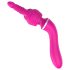 Lonely 2in1 - vibrador ponto G e massageador - 3 acessórios - silicone rosa