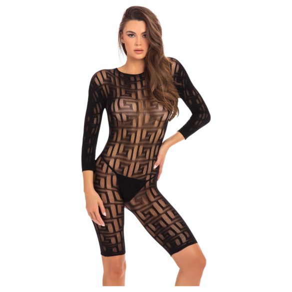 Rene Rofe - lingerie bodystocking curta - preto - tamanho S-L