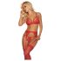 Mapalé - conjunto lingerie com cinta-liga - vermelho