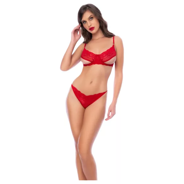 Mapalé - conjunto lingerie aberto - vermelho