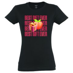 Best Gift Ever - camiseta feminina preta
