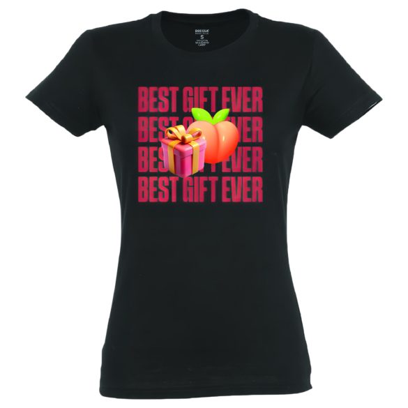 Best Gift Ever - camiseta feminina preta