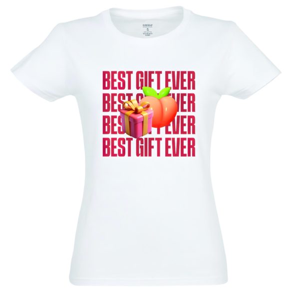 Best Gift Ever - camiseta feminina - algodão - branca