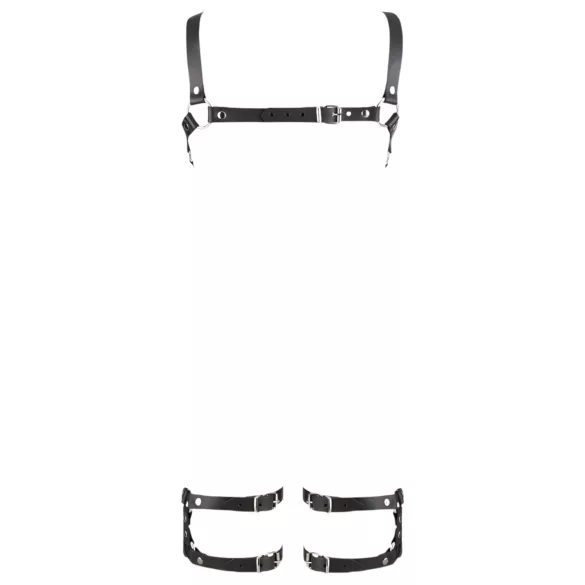 ZADO - body arnês de couro - preto - L/XL