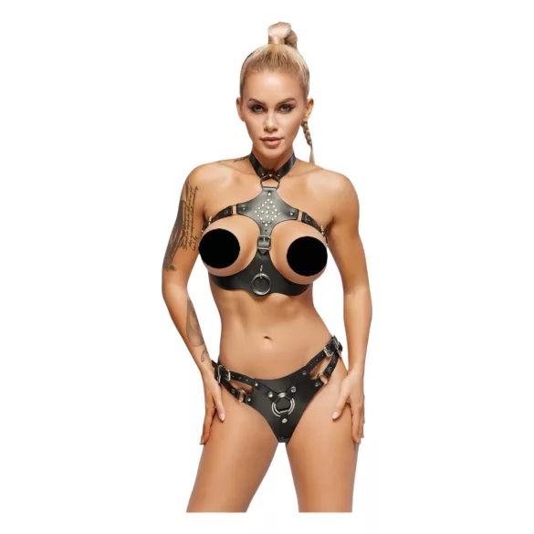 ZADO - conjunto de couro com cinta preta - L/XL