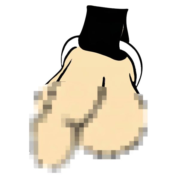 ZADO - arnes corporal masculino de couro - preto (S-L)