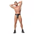 ZADO - tanga de castidade em couro preto com 2 cadeados (S-2XL)