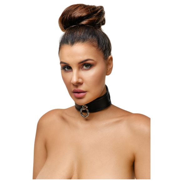 ZADO - coleira de couro - preta