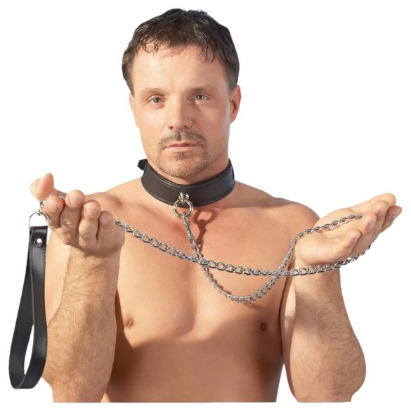 ZADO - coleira com guia metálica - prateado