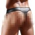 Brilhante - tanga masculino - detalhe transparente - preto - M