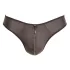 Svenjoyment - tanga masculino brilhante com zíper e strass - preto - L