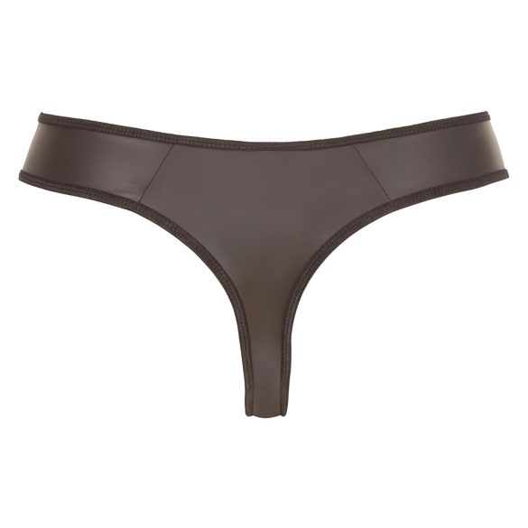 Svenjoyment - tanga masculino brilhante com zíper e strass - preto - L