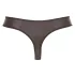 Svenjoyment - tanga masculino brilhante com zíper e strass - preto - L