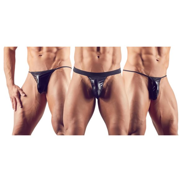 Svenjoyment - tanga masculina kit - preto - 3 peças - S-L