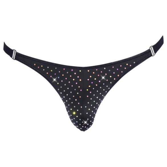 Svenjoyment - tanga masculina com strass (preto) - M