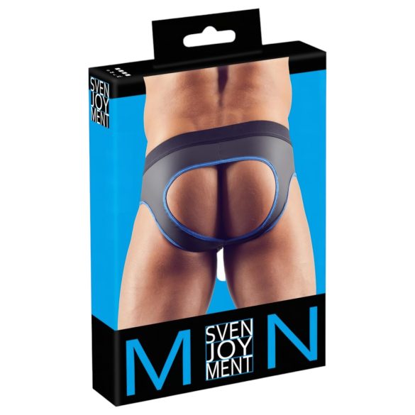 Svenjoyment - jockstrap aberto - preto e azul - M