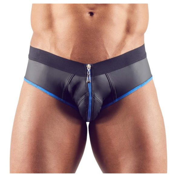 Svenjoyment - jockstrap aberto - preto e azul - L