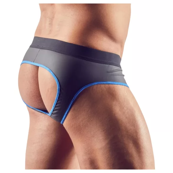 Svenjoyment - jockstrap aberto - preto e azul - XL