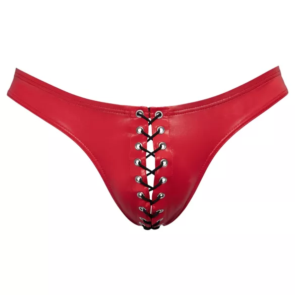 Svenjoyment - cueca masculina com cadarço preto - detalhe vermelho