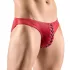 Svenjoyment - cueca masculina com cadarço preto - detalhe vermelho - M