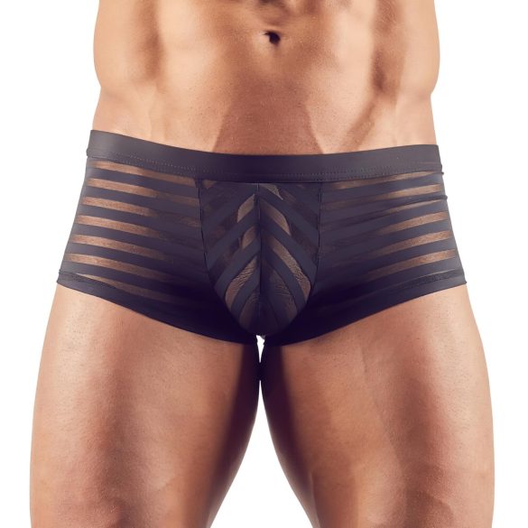 Boxer masculino transparente listrado - preto