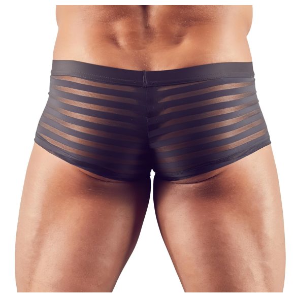 Boxer masculino transparente listrado - preto