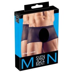   Svenjoyment - cueca boxer transparente - conjunto 2 peças - preto S-L
