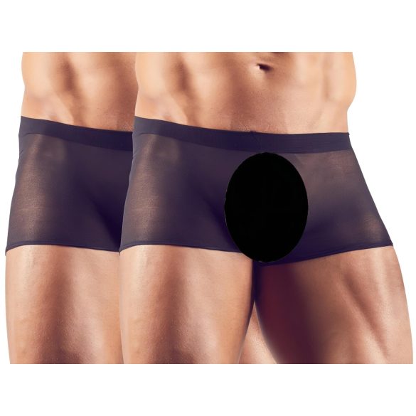 Svenjoyment - cueca boxer transparente - conjunto 2 peças - preto S-L