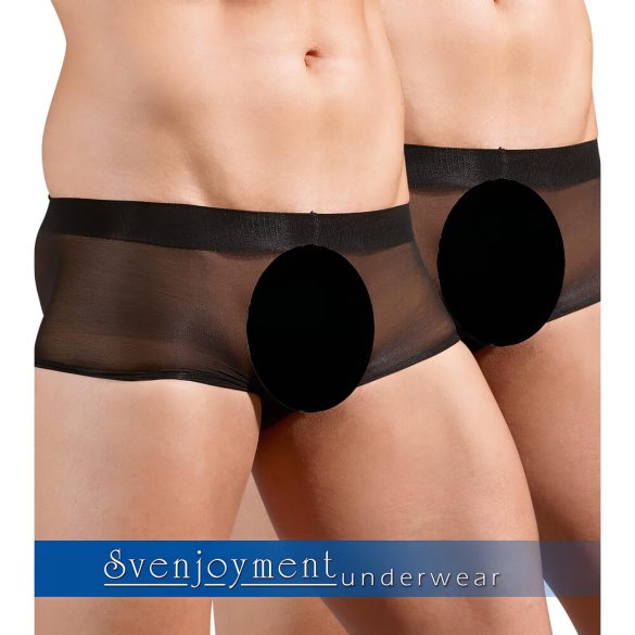 Svenjoyment - cueca boxer transparente - conjunto 2 peças - preto S-L