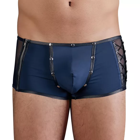 NEK - cueca boxer masculina - renda com cadarço - preto e azul