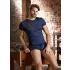 NEK - cueca boxer masculina - renda com cadarço - preto e azul - L
