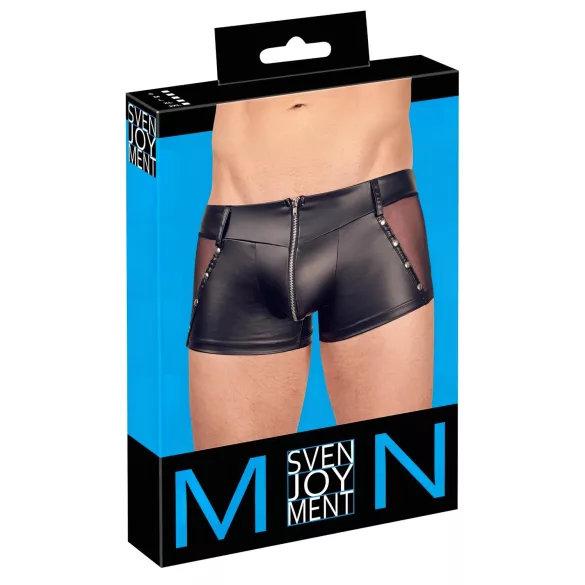 Svenjoyment - cueca boxer masculina brilhante - preto