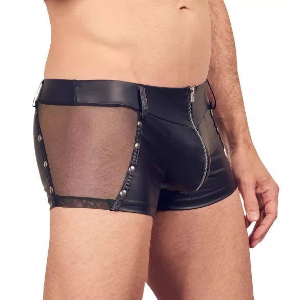 Svenjoyment - cueca boxer masculina brilhante - preto - M