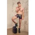 NEK - cueca boxer com zíper - detalhe vermelho lateral - preta