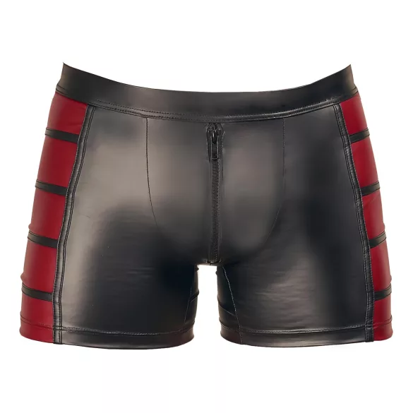 NEK - cueca boxer com zíper - detalhe vermelho lateral - preta