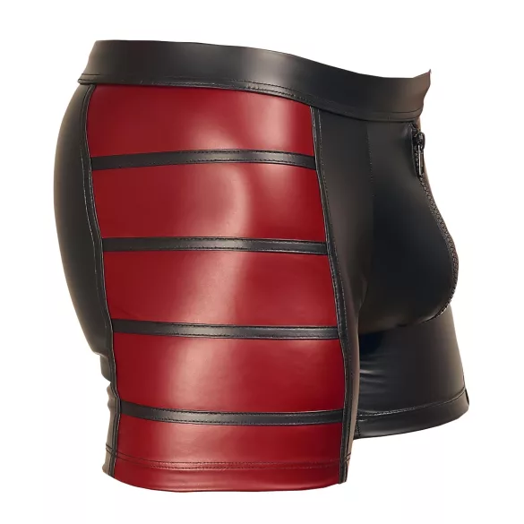 NEK - cueca boxer com zíper - detalhe vermelho lateral - preta - M