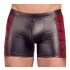 NEK - cueca boxer com zíper - detalhe vermelho lateral - preta - L