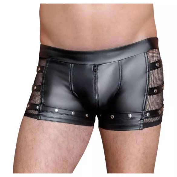 NEK - cueca boxer masculina - tachinhas e zíper - preta