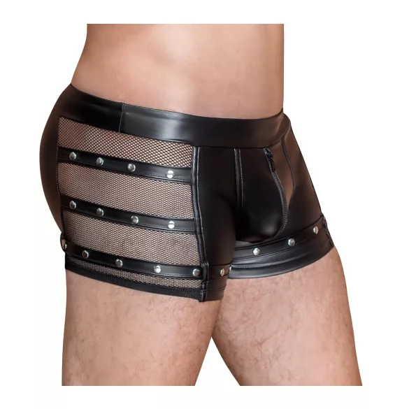 NEK - cueca boxer masculina - tachinhas e zíper - preta - M