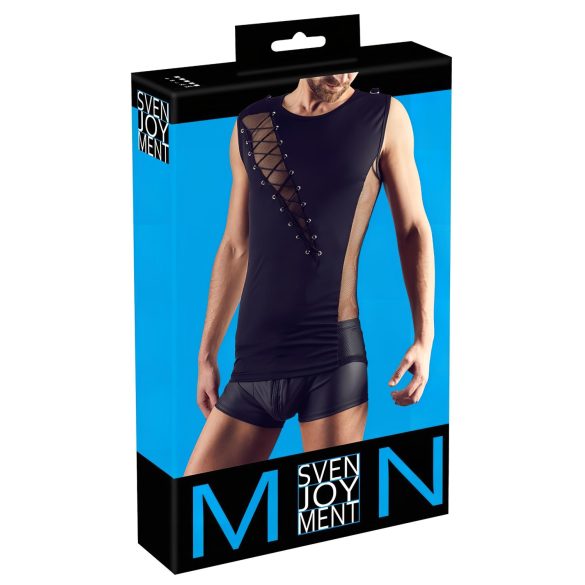 Svenjoyment - top masculino com amarração - preto - M