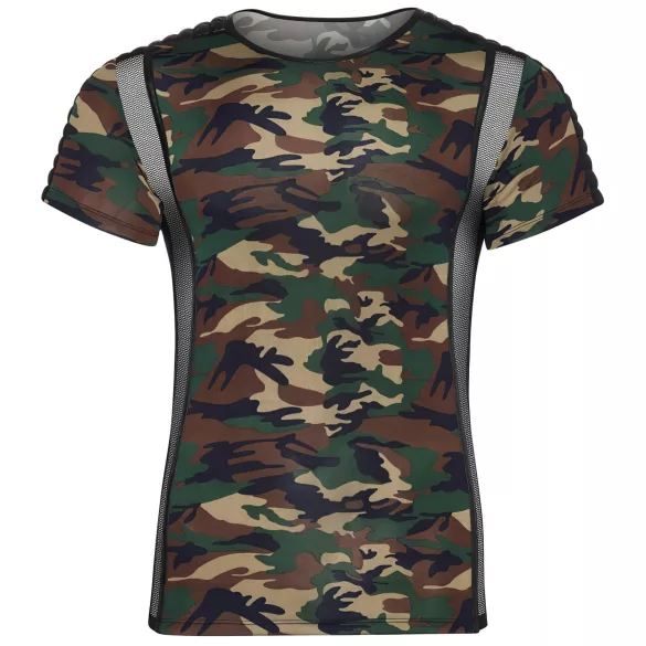 NEK - camiseta masculina camuflada (verde-marrom)
