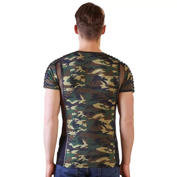 NEK - camiseta masculina camuflada (verde-marrom) - 2XL