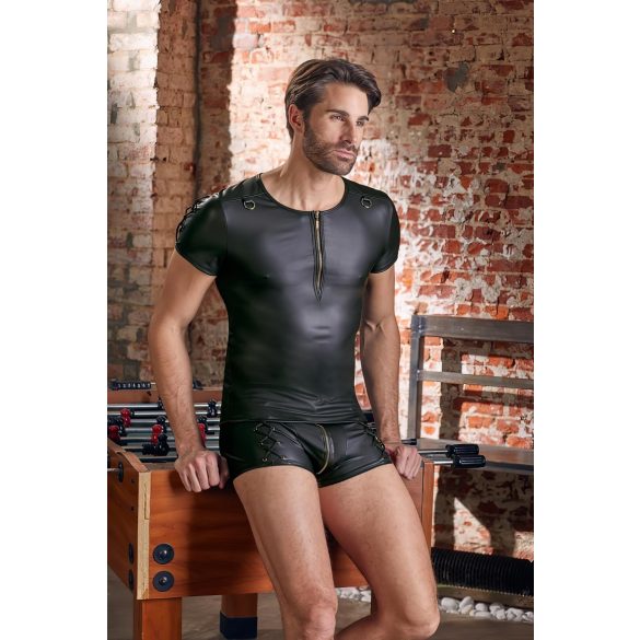 NEK - camiseta masculina fosca com mangas curtas (preta) - L