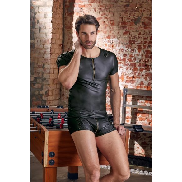 NEK - camiseta masculina fosca com mangas curtas (preta) - XL