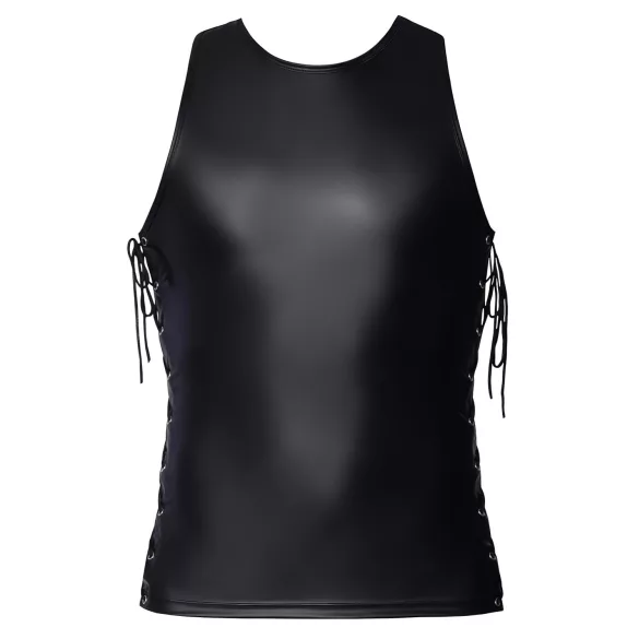 Svenjoyment - Camiseta masculina com laço lateral fosca (preta)