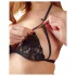 Cottelli - Conjunto de lingerie rendado aberto - preto
