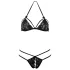 Cottelli - Conjunto de lingerie rendado aberto - preto