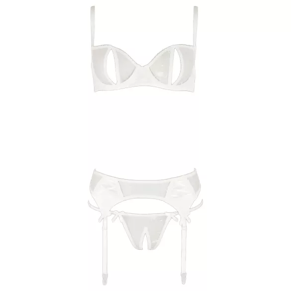 Abierta Fina - conjunto sutiã sensual - renda preta - 85B/L