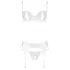 Abierta Fina - conjunto sutiã sensual - renda preta - 85B/L