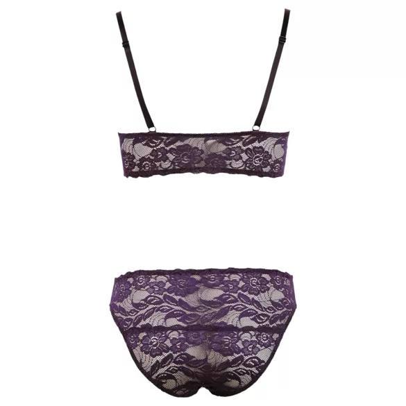 Cottelli - conjunto de lingerie renda floral - lilás